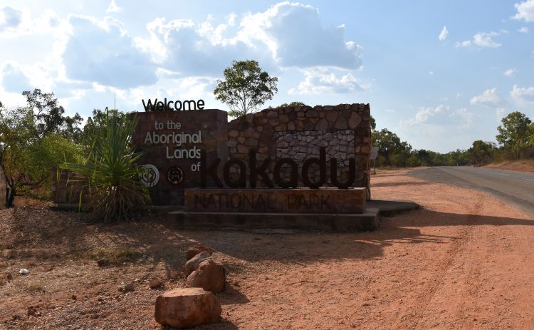 Entrance to the aboriginal lands of Kakadu National Park