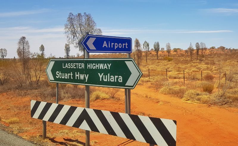 Uluru Road Signs how to get around Uluru