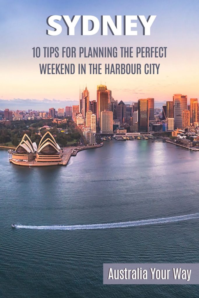 Weekends in Sydney Australia pin text