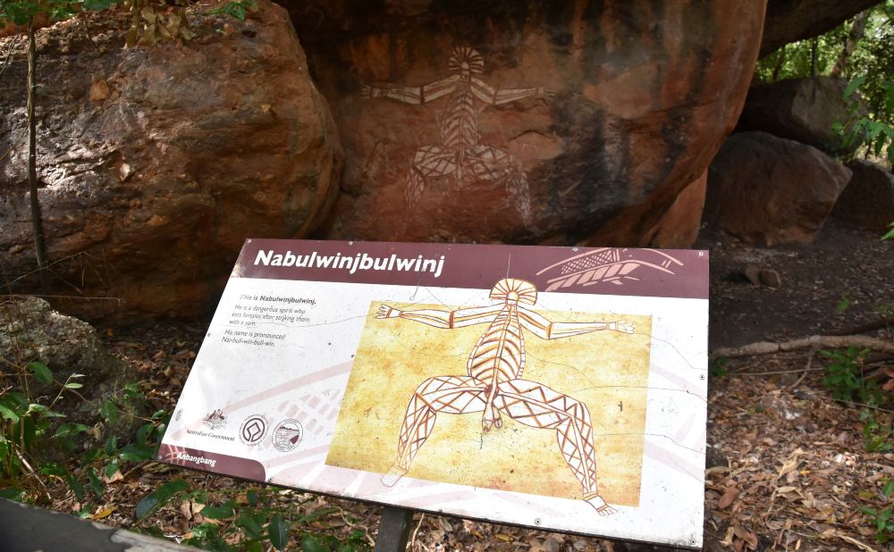  Aboriginal Art on the rocks. Nourlangie  Kakadu National Park in the Northern Territory