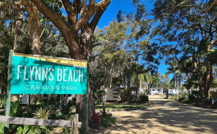 Flynns Beach Port Macquarie Caravan Park entry