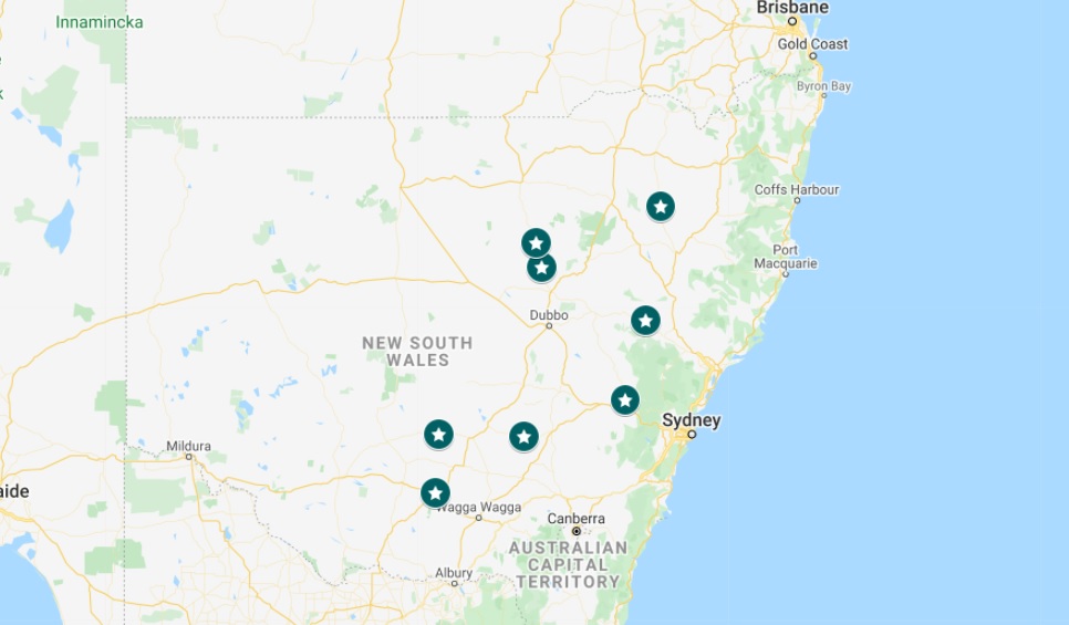 NSW Silo art map