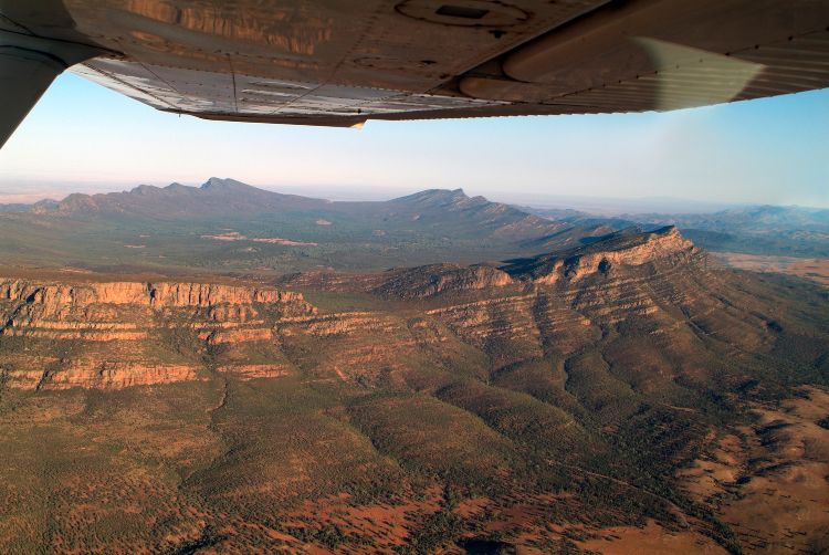 View from a scenic flight over Wilpena Pound 