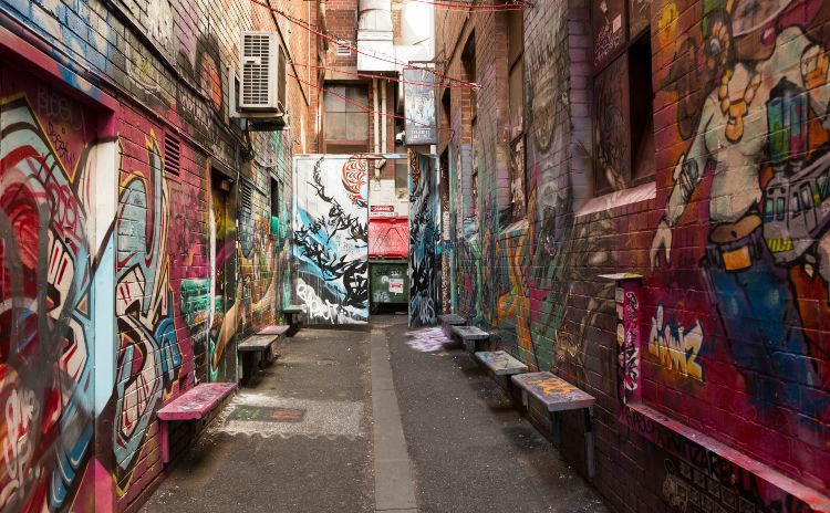 Croft Alley graffiti in Melbourne 