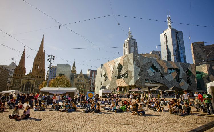 Free things to do in Melbourne often happen at Federation Square