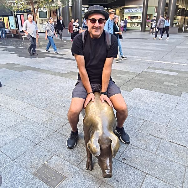 Charles and truffles the rundle mall pig