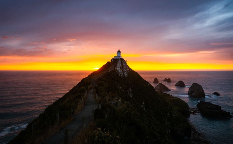 Nugget Point Lighthouse South Island New Zealand