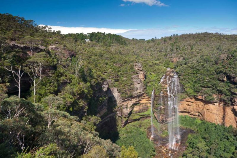 This image shows Wentworth Falls, Blue Mountains - Australia