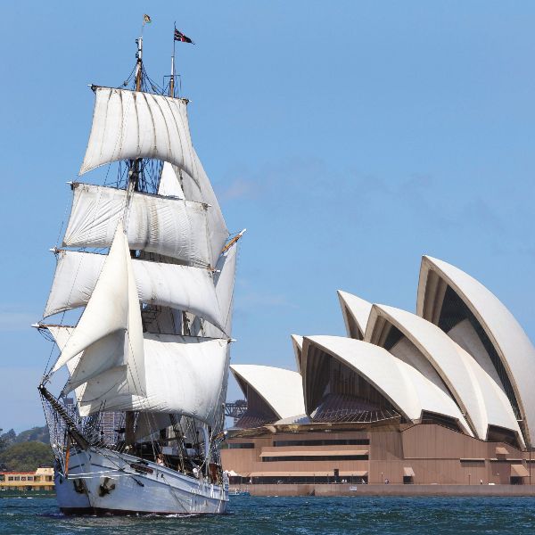 Sydney Harbour tall ship near the Opera House 