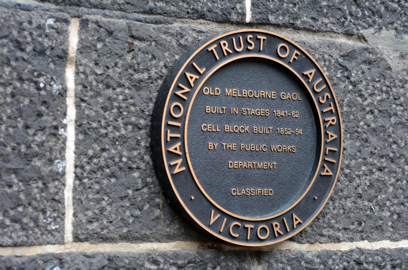 Old Melbourne Gaol sign, As of 2010, the gaol is recognized as Victoria's oldest surviving penal establishment, and attracts approximately 140,000 visitors per year