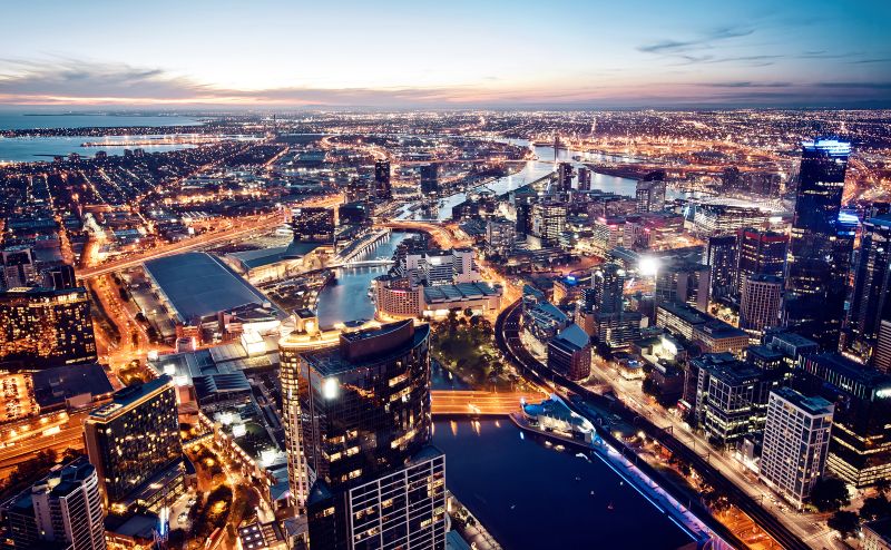 Melbourne Skyline view