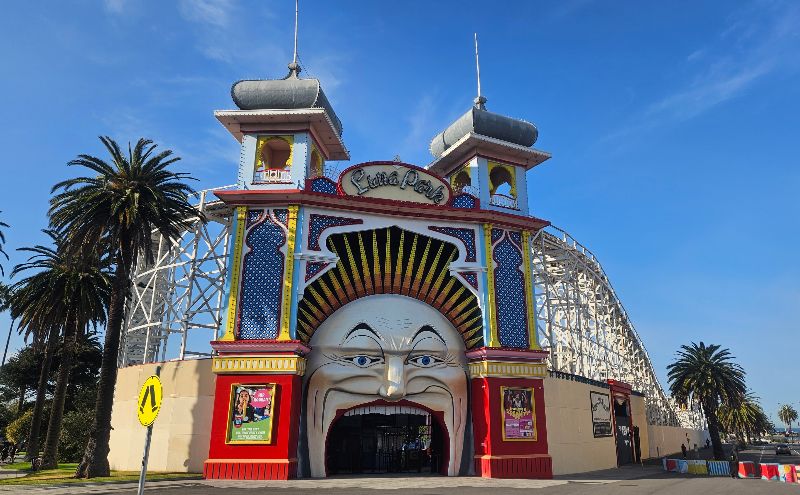 Famous face at Luna Park in St Kilda Melbourne