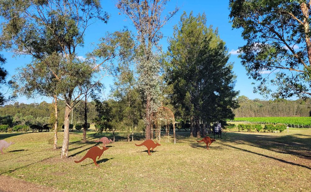 The gardens at Wombat Crossing Vineyard