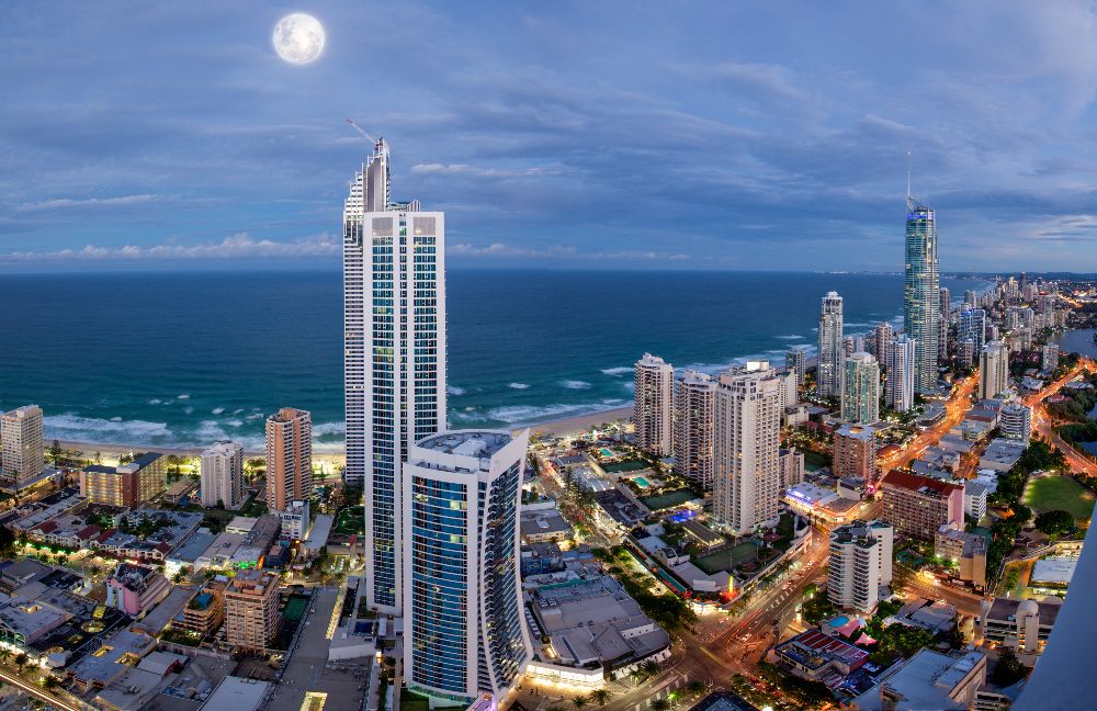 Gold coast highrise at night
